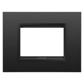 LUX metal frame monochrome satin black 3 module (same as accessory in black)